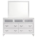  Coaster Furniture Barzini 205893M 7-Drawer Dresser with Mirror - White IMAGE 3