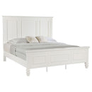  Coaster Furniture Sandy Beach 201301KEN 63-inch Eastern King Wood Panel Bed - Cream White IMAGE 3