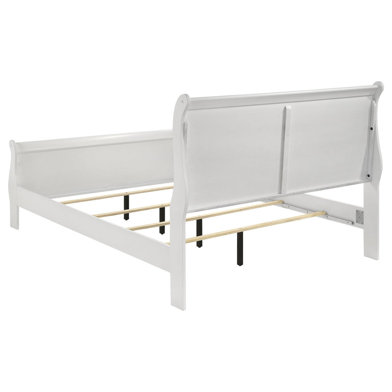  Coaster Furniture Louis Philippe 202441Q 47-inch Queen Sleigh Panel Bed - White IMAGE 4