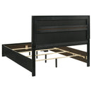  Coaster Furniture Miranda 206360Q 54-inch Upholstered Queen Panel Bed - Black IMAGE 4