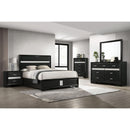  Coaster Furniture Miranda 206360Q 54-inch Upholstered Queen Panel Bed - Black IMAGE 5