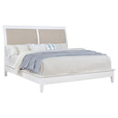  Coaster Furniture Bexhill 223471KE 56-inch Upholstered Eastern King Panel Bed - White IMAGE 2