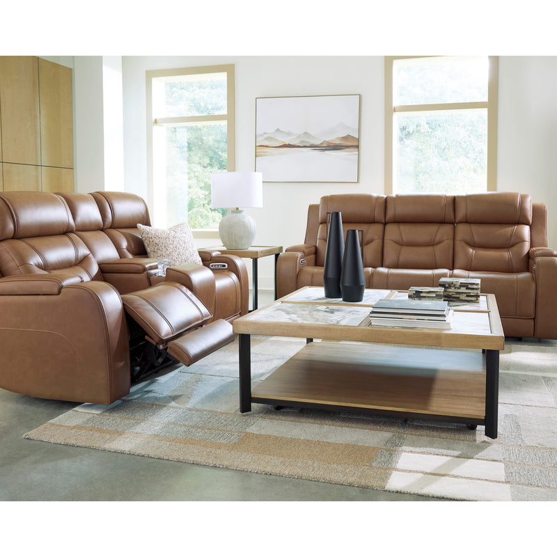 Signature Design by Ashley Knightington PCU1160018A Power Reclining Loveseat Audio Console IMAGE 11