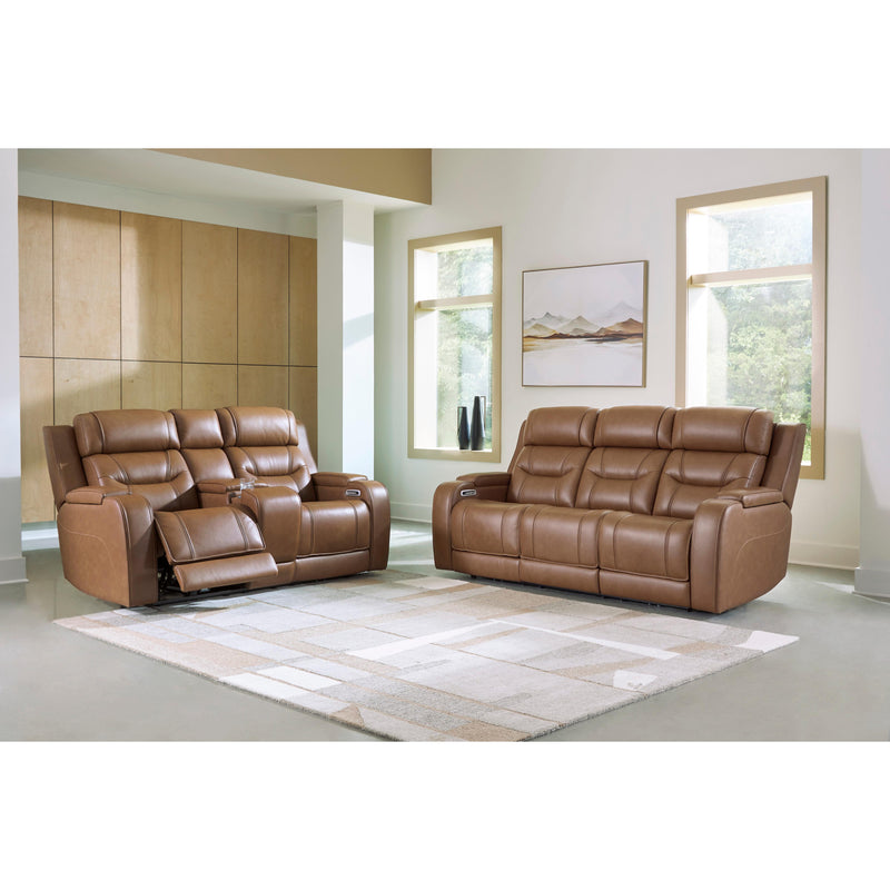 Signature Design by Ashley Knightington PCU1160018A Power Reclining Loveseat Audio Console IMAGE 13