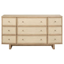  Coaster Furniture Kailani 225043 9-Drawer Dresser Cabinet - Beige Oak IMAGE 2