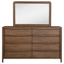 Coaster Furniture Maderia 223323M 8-Drawer Dresser and Mirror - Walnut IMAGE 2