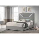  Coaster Furniture Ives 224971Q Queen Panel Bed LED Headboard - Grey High Gloss IMAGE 4