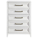 Coaster Furniture Marielle 224845 5-Drawer Bedroom Chest - Distressed White IMAGE 2