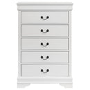  Coaster Furniture Louis Philippe 202445 5-Drawer Bedroom Chest - White IMAGE 2