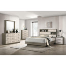  Coaster Furniture Fenwick 224981Q Queen Bed Bookcase Headboard - Grey Oak IMAGE 5