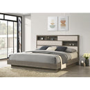  Coaster Furniture Fenwick 224981KE Eastern King Bed Bookcase Headboard - Grey Oak IMAGE 6