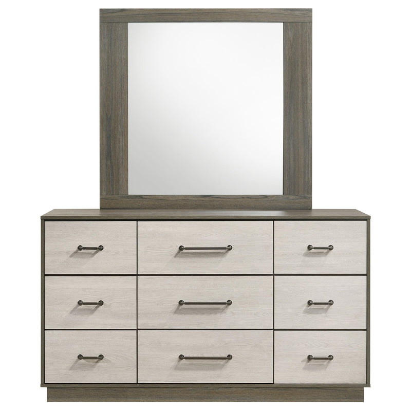  Coaster Furniture Fenwick 224983M 9-Drawer Dresser with Mirror - Grey Oak IMAGE 2