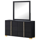  Coaster Furniture Marceline 222833M 6-Drawer Dresser with Mirror - Black IMAGE 3