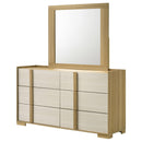  Coaster Furniture Hyland 215653M 6-Drawer Dresser with Mirror - Natural IMAGE 3