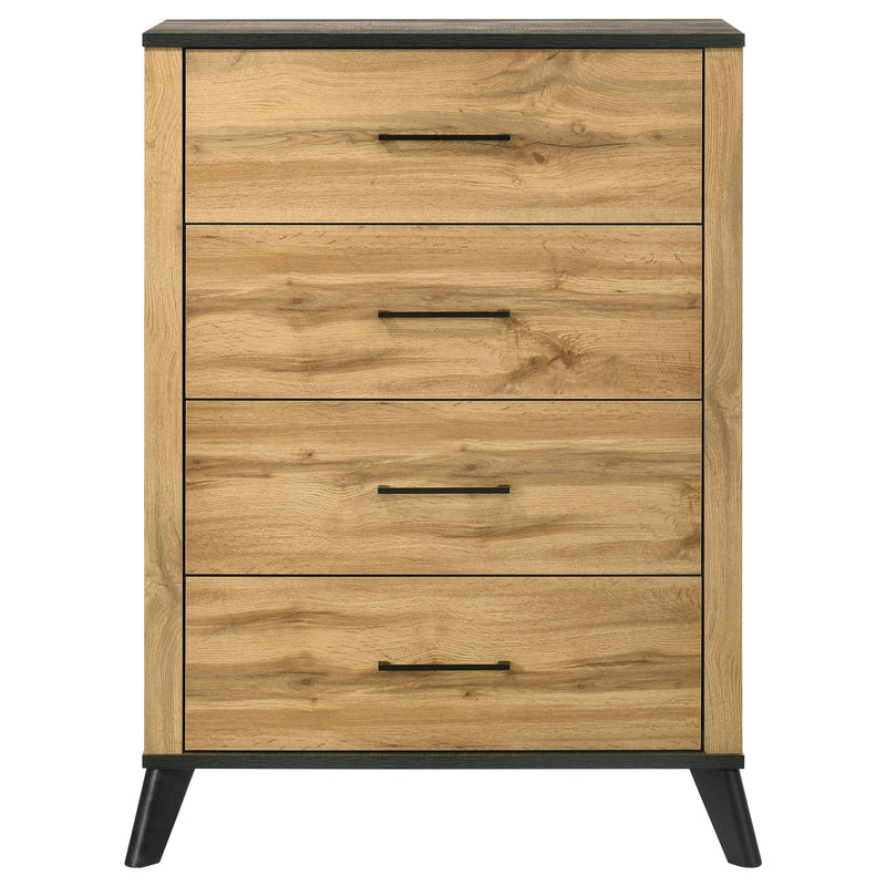  Coaster Furniture Kaywood 225005 4-Drawer Bedroom Chest of Drawers - Natural Pine IMAGE 2