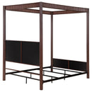 Coaster Furniture Zimmerlee 360331KE 89-inch Metal Eastern King Canopy Bed - Rust Brown IMAGE 6