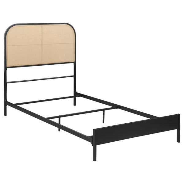  Coaster Furniture Amherst 360351T Radio Weave Rattan Metal Full Bed - Black IMAGE 1