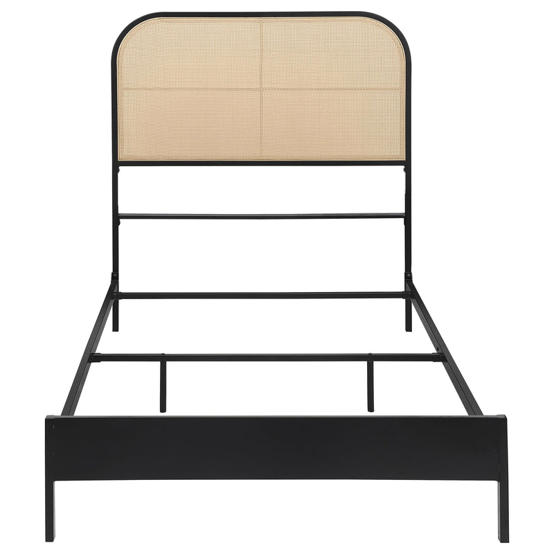  Coaster Furniture Amherst 360351T Radio Weave Rattan Metal Full Bed - Black IMAGE 2