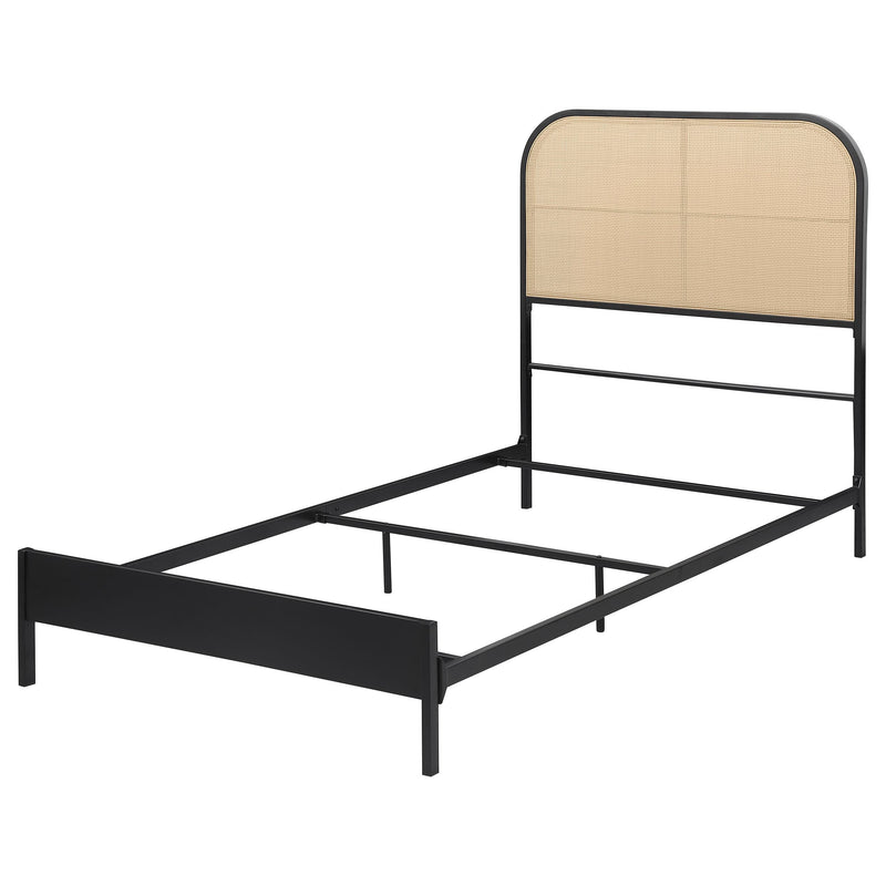  Coaster Furniture Amherst 360351T Radio Weave Rattan Metal Full Bed - Black IMAGE 3