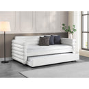  Coaster Furniture Patricia 300716 Boucle Upholstered Twin Day Bed with Trundle - White IMAGE 9