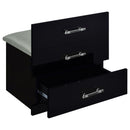  Coaster Furniture Danbury 930209 3-Drawer Makeup Vanity & Stool - Set Black High Gloss IMAGE 14
