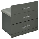  Coaster Furniture Danbury 930210 3-Drawer Makeup Vanity & Stool - Set Grey High Gloss IMAGE 13
