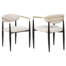  Coaster Furniture Alexis 182692 Fabric Upholstered Dining Arm Chair - Beige IMAGE 12