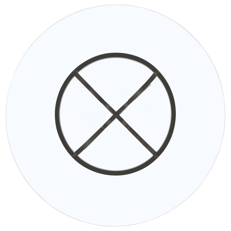  Coaster Furniture Aviano 108291BG Round 48-inch Glass Top Metal Dining Table - Gunmetal IMAGE 8