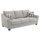  Coaster Furniture Tomkins 509671 Boucle Upholstered Sofa - Light Grey IMAGE 1
