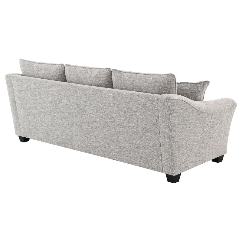  Coaster Furniture Tomkins 509671 Boucle Upholstered Sofa - Light Grey IMAGE 6