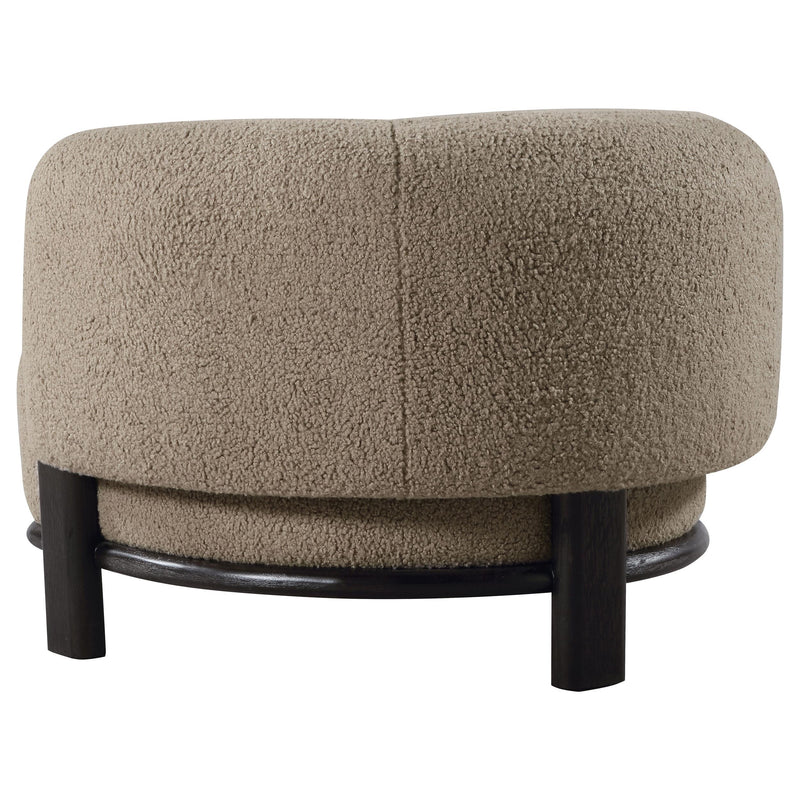  Coaster Furniture Lawler 903170 Upholstered Barrel Back Accent Chair - Mushroom IMAGE 5