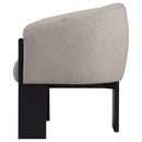 Coaster Furniture Valdez 903165 Boucle Upholstered Barrel Back Accent Chair - Beige IMAGE 4