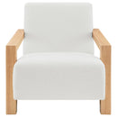  Coaster Furniture Fitzroy 903094 Boucle Upholstered Accent Arm Chair - Ivory IMAGE 2