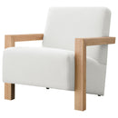  Coaster Furniture Fitzroy 903094 Boucle Upholstered Accent Arm Chair - Ivory IMAGE 3