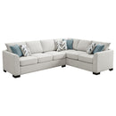  Coaster Furniture Ashford 500818 Chenille Upholstered Sleeper Sectional Sofa - Greige IMAGE 1