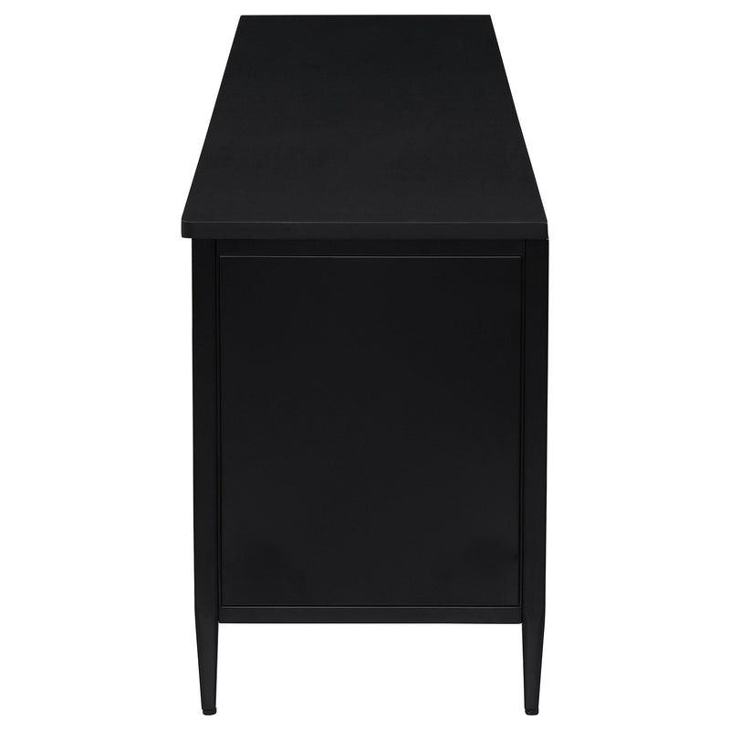  Coaster Furniture Amherst 710034 2-door 70-inch Metal TV Stand Media Console - Black IMAGE 5