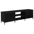  Coaster Furniture Amherst 710034 2-door 70-inch Metal TV Stand Media Console - Black IMAGE 6