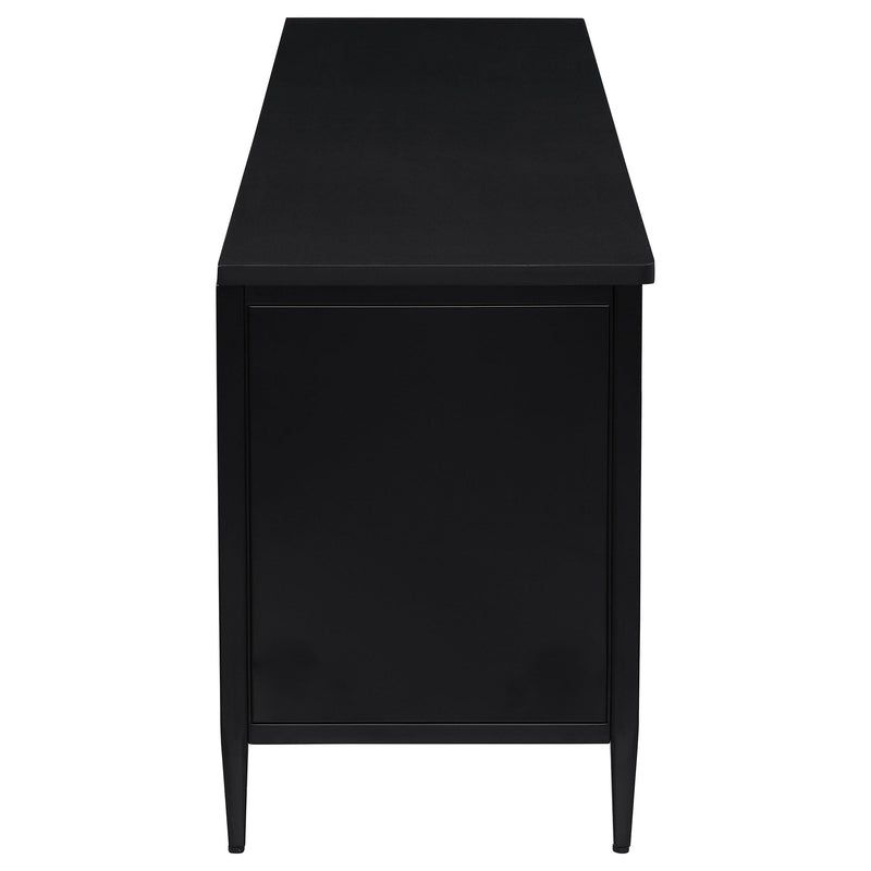  Coaster Furniture Amherst 710034 2-door 70-inch Metal TV Stand Media Console - Black IMAGE 8