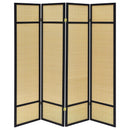  Coaster Furniture Pearce 961648 4-panel Bamboo Room Divider Folding Screen - Natural IMAGE 3