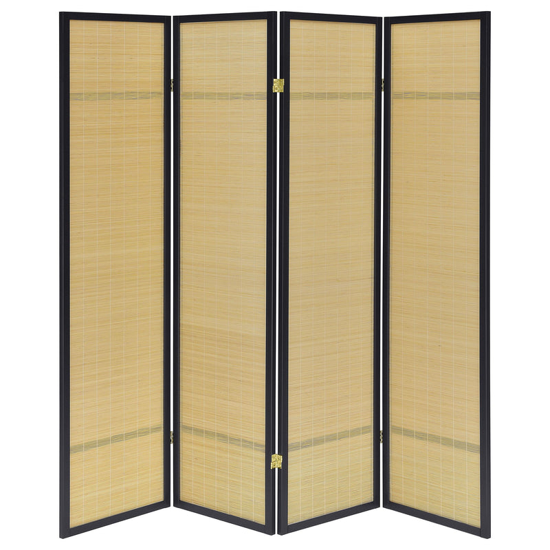  Coaster Furniture Pearce 961648 4-panel Bamboo Room Divider Folding Screen - Natural IMAGE 4