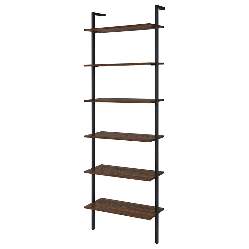  Coaster Furniture Owens 980072 96-inch 6-shelf Wall Bookshelf - Walnut IMAGE 3