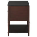  Coaster Furniture Zimmerlee 930221 2-Drawer Side Table with Shelf - Rust Brown IMAGE 4