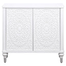  Coaster Furniture Cardella 950411 2-door Mandala Accent Cabinet - Distressed White IMAGE 2