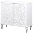  Coaster Furniture Cardella 950411 2-door Mandala Accent Cabinet - Distressed White IMAGE 4