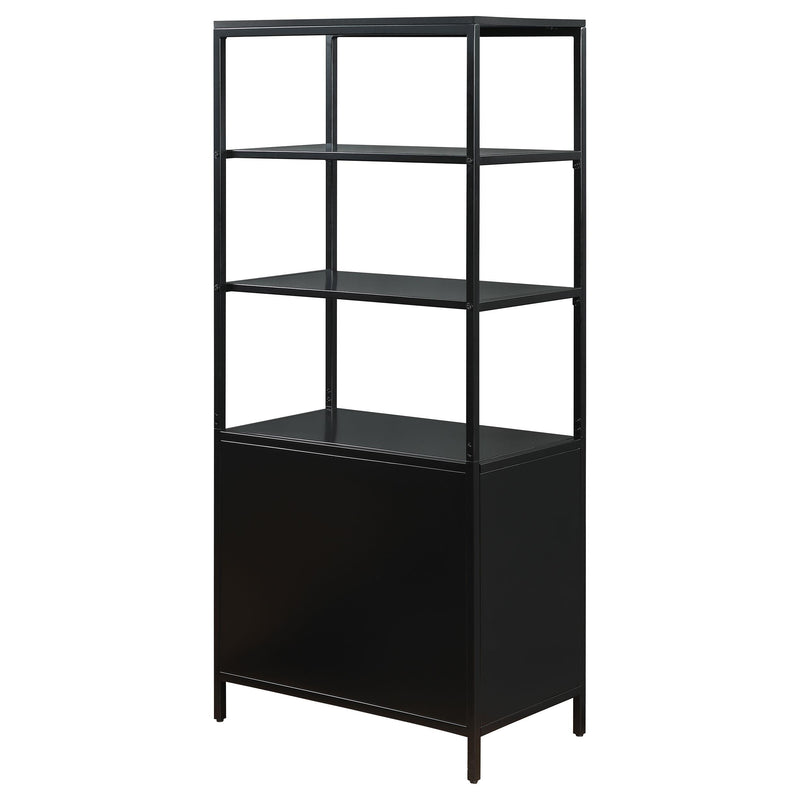  Coaster Furniture Amherst 961651 3-shelf Radio Weave Cane Metal Accent Cabinet - Black IMAGE 7