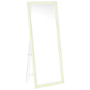  Coaster Furniture Windrose 960963 28 x 67 Inch Tempered LED Standing Mirror - White IMAGE 5