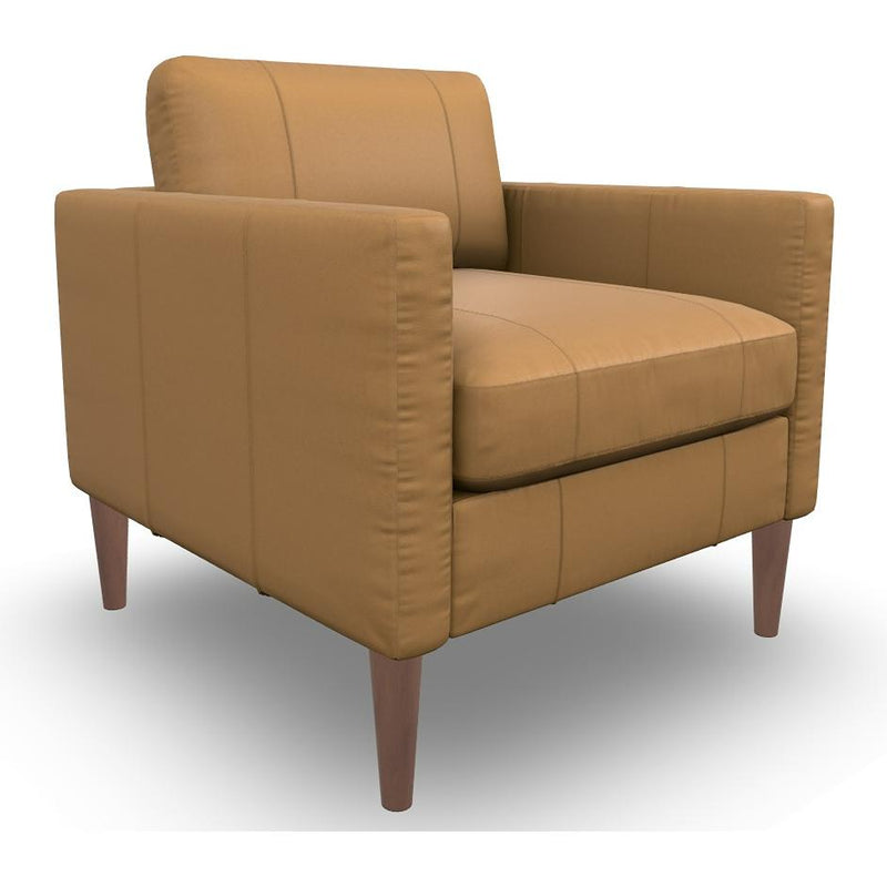  Best Home Furnishings Trafton C10DWLU Stationary Chair - Butterscotch/Dark Walnut IMAGE 1