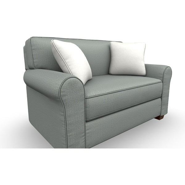  Best Home Furnishings Shannon C14HDW Chair & A Half - Power Blue/Dark Walnut IMAGE 1