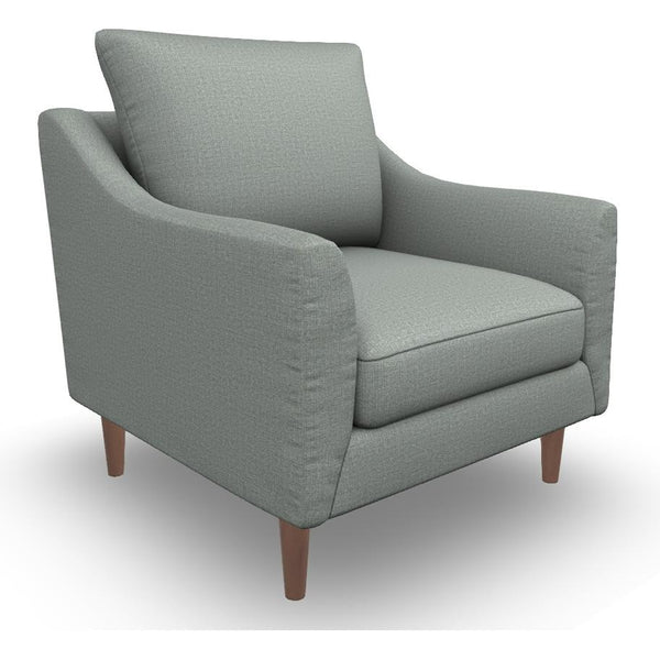  Best Home Furnishings Smitten C30DW Stationary Chair - Power Blue/Dark Walnut IMAGE 1