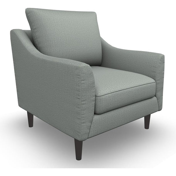  Best Home Furnishings Smitten C30E Stationary Chair - Power Blue/Espresso IMAGE 1